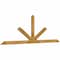 Ekena Millwork Saratoga Rough Sawn Timber Gable Bracket, Western Red Cedar, 108"W x 36"H x 2"D x 4"F, 8/12 Pitch GBW108X36X0204SAR00RWR - alternate 5